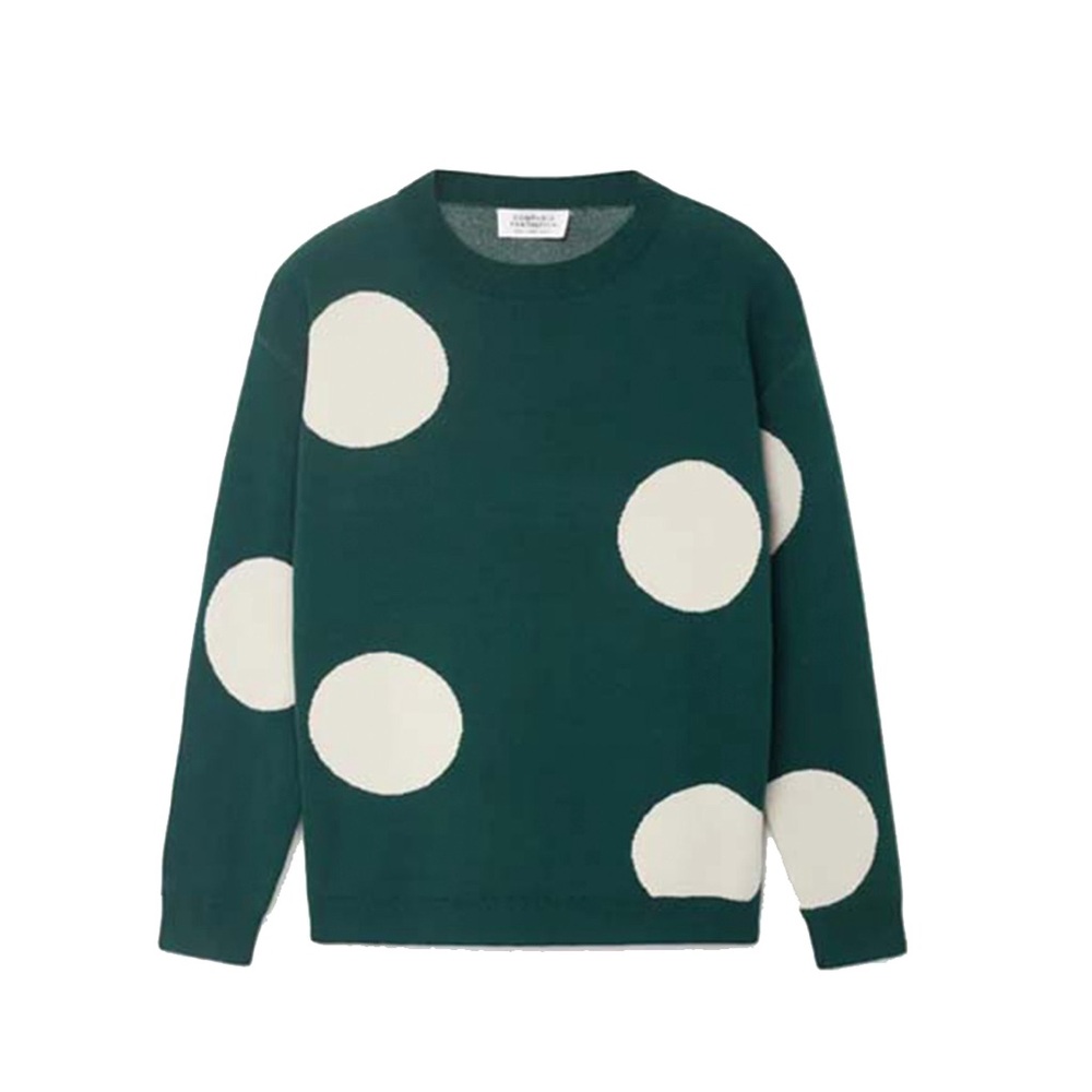 Green Polka Dot matching knit set - Picture 3 of 7